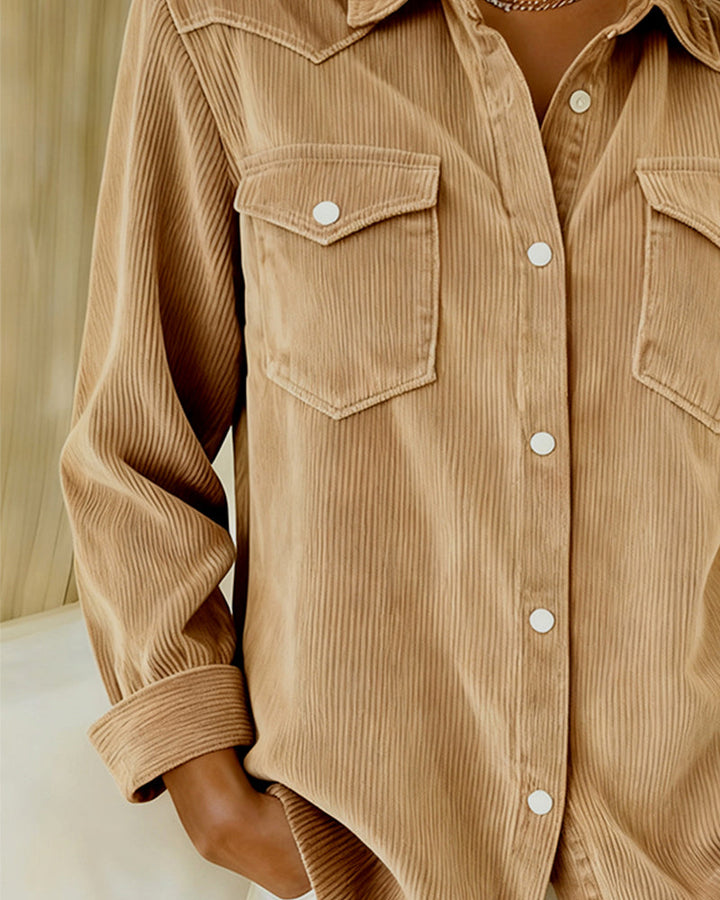 MaryAnne® | Long-Sleeve Shirt with Lapel and Button Placket