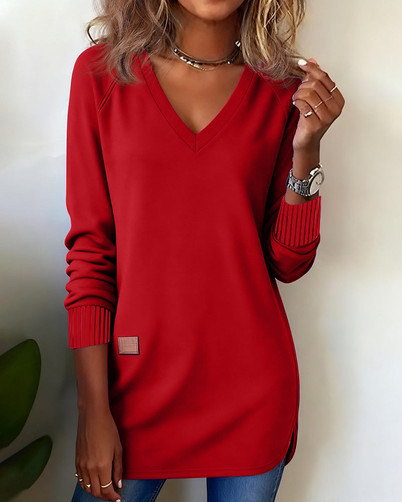 MaryAnne® | Fashionable Sweatshirt with V-Neck