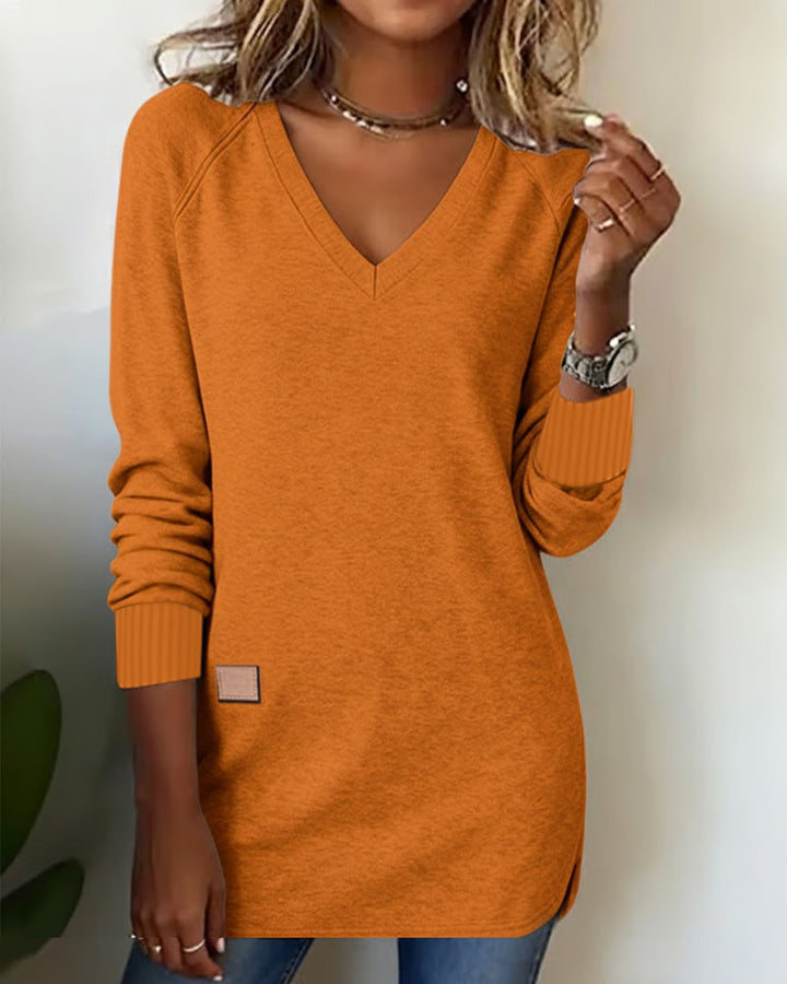 MaryAnne® | Fashionable Sweatshirt with V-Neck
