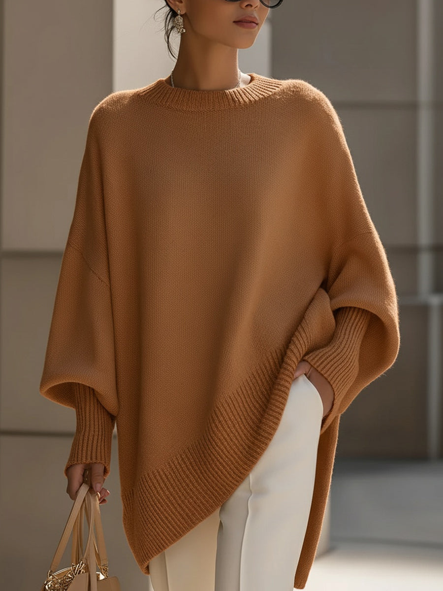 Camille | Oversized Knit Poncho Sweater