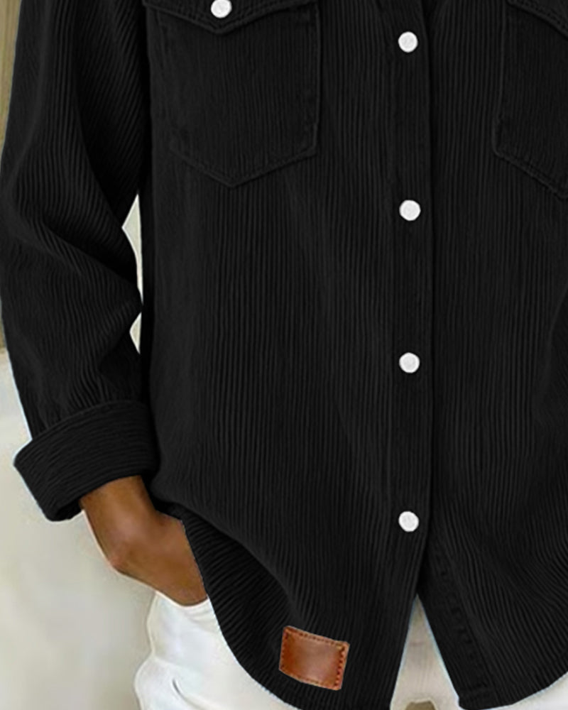 MaryAnne® | Long-Sleeve Shirt with Lapel and Button Placket