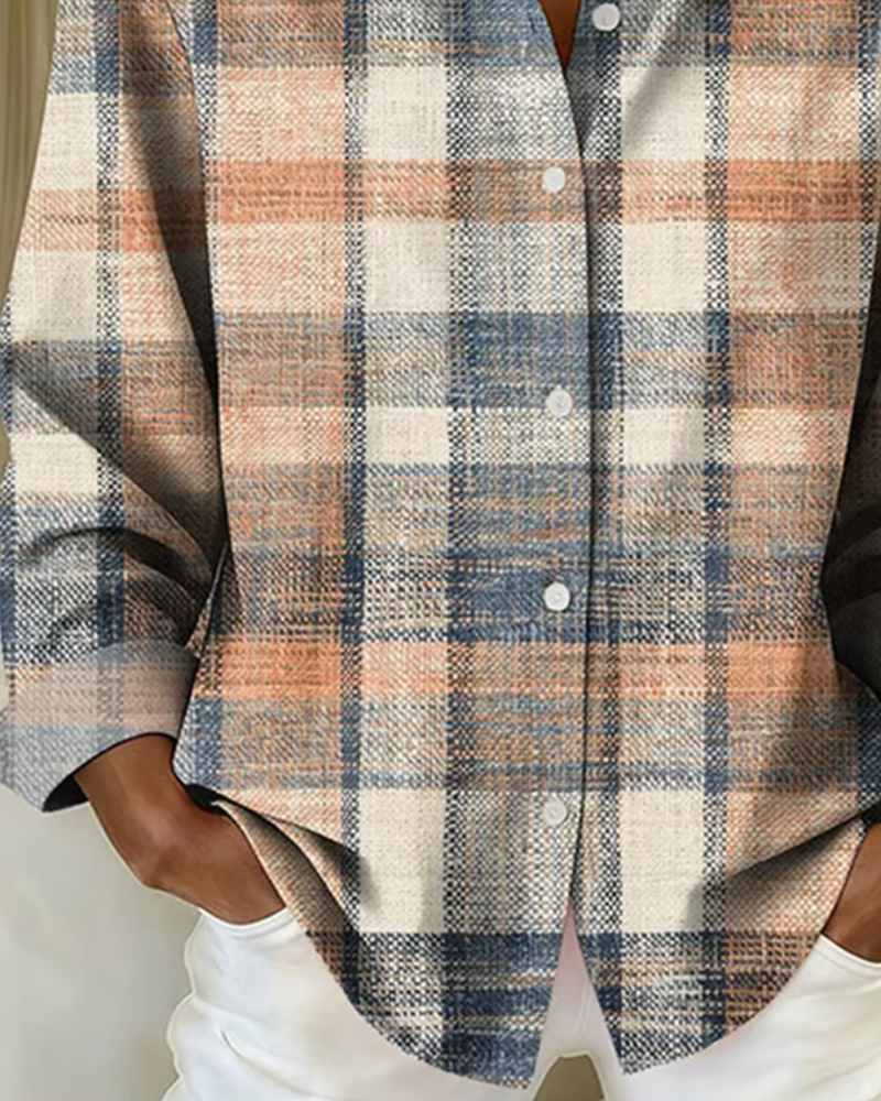 MaryAnne® | Vintage-style shirt with check pattern