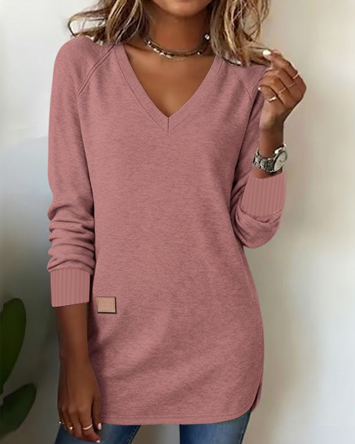 MaryAnne® | Fashionable Sweatshirt with V-Neck