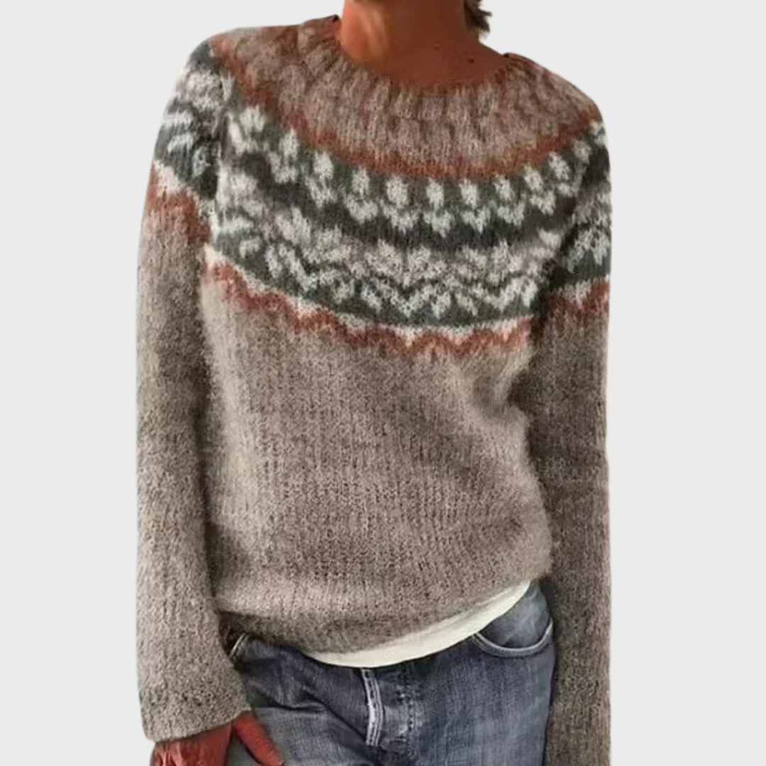 Iveta | Stylish and Elegant Sweater with Geometric Print