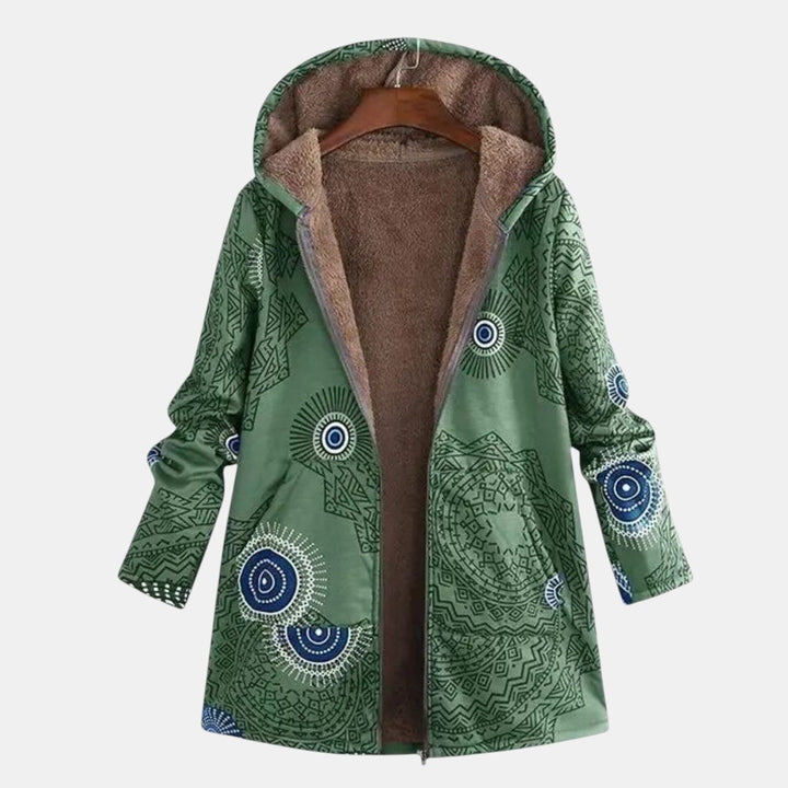 Sage | Tribal Pattern Sherpa Jacket